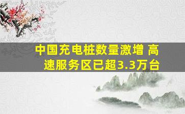 中国充电桩数量激增 高速服务区已超3.3万台